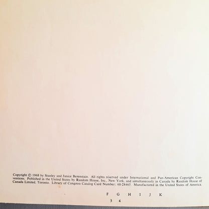 Inside Outside Upside Down by Stan and Jan Berenstain (Acceptable, 1968, HC, 32 pages, Random House)