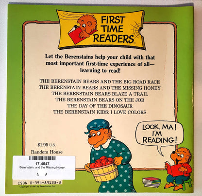 The Berenstain Bears and the Missing Honey by Stan & Jan Berenstain (Very good, 1987, Pbk, 32 pages, Random House)