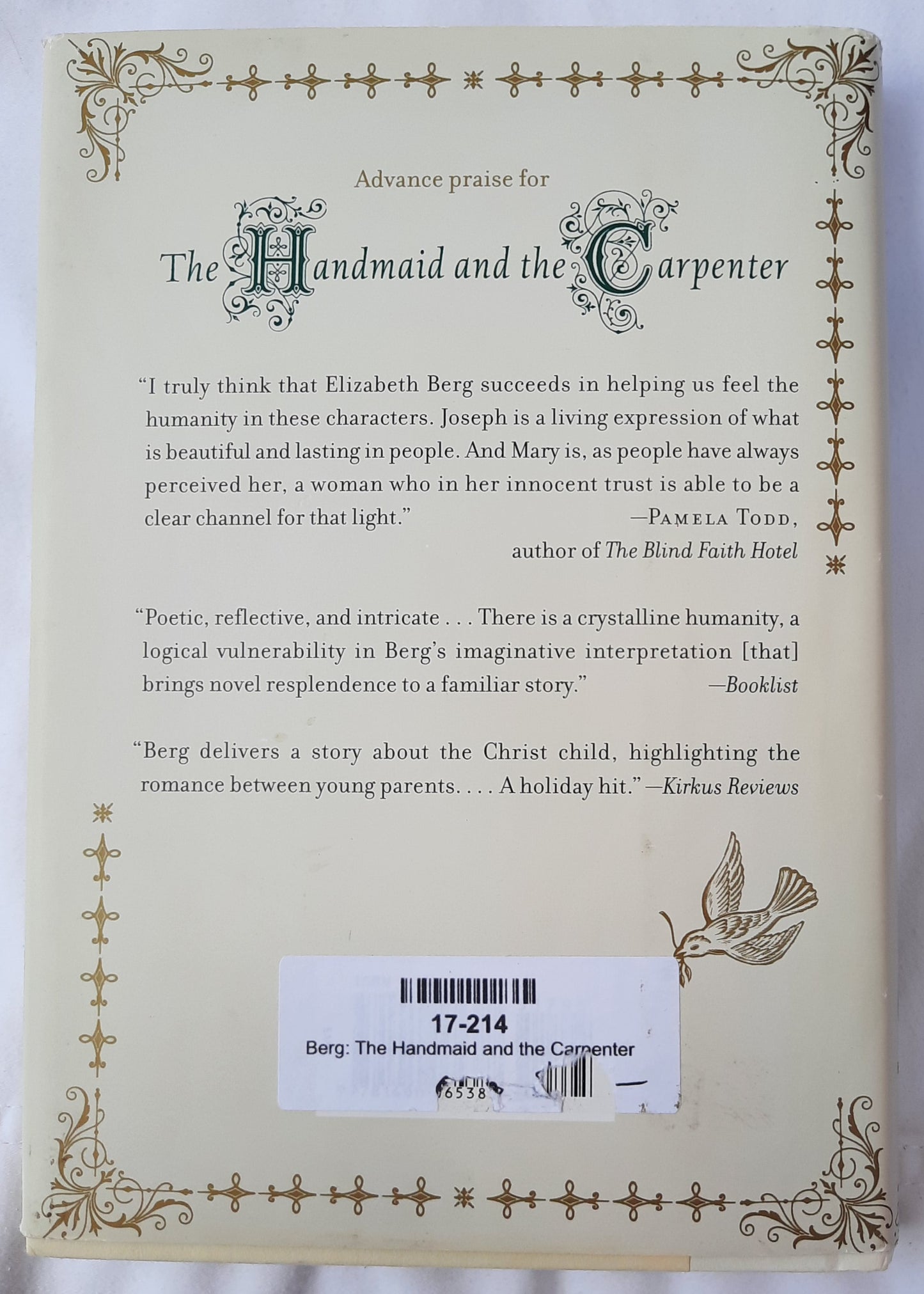 The Handmaid and the Carpenter by Elizabeth Berg (New, 2006, HC, 153 pages, Random House)