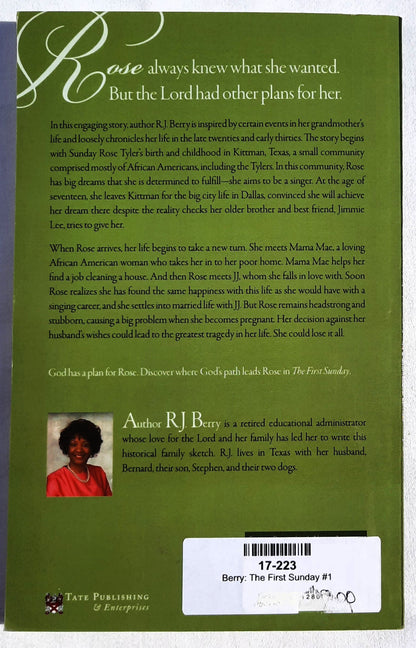 The First Sunday #1 by R.J. Berry (Sunday Rose series, New, 2011, Pbk, 138 pages, Imperium Publishing)