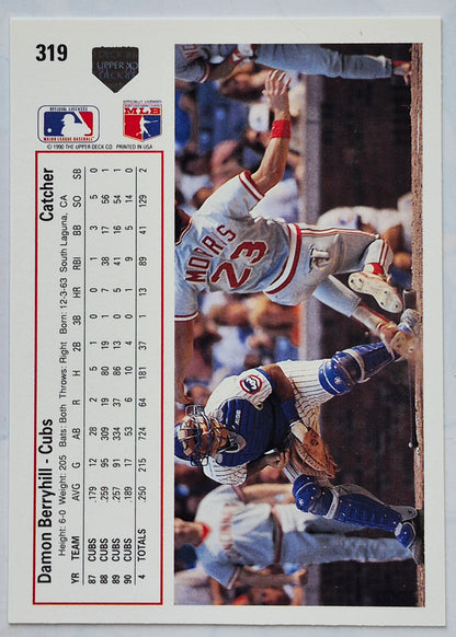Berryhill Damon Chicago Cubs Catcher #319 Upper Deck 1991 Baseball Card
