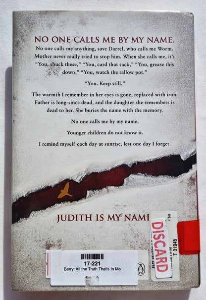 All the Truth That's in Me von Julie Berry (Sehr gut, 2013, gebunden, 274 Seiten, Viking Press)
