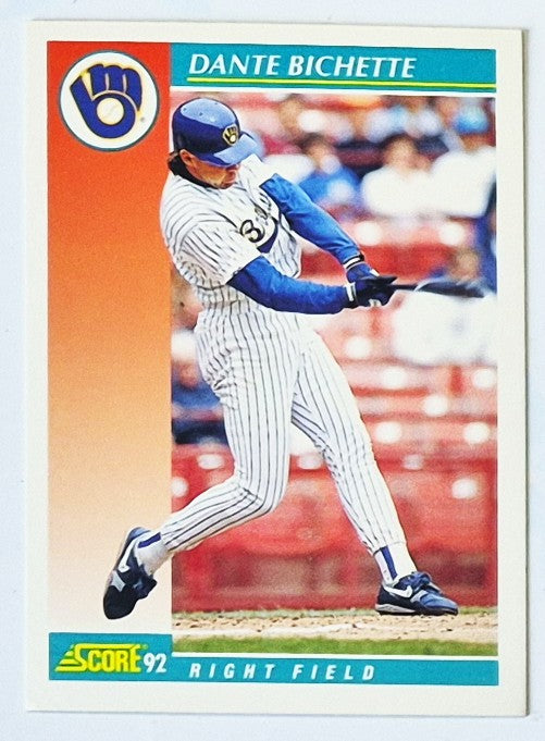 Bichette Dante Milwaukee Brewers Right Field #316 1992 Score Baseball Card