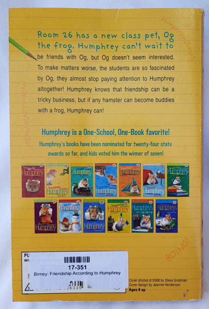 Friendship According to Humphrey #2 by Betty G. Birney (Very good, 2006, Pbk, 150 pages, Puffin Books)