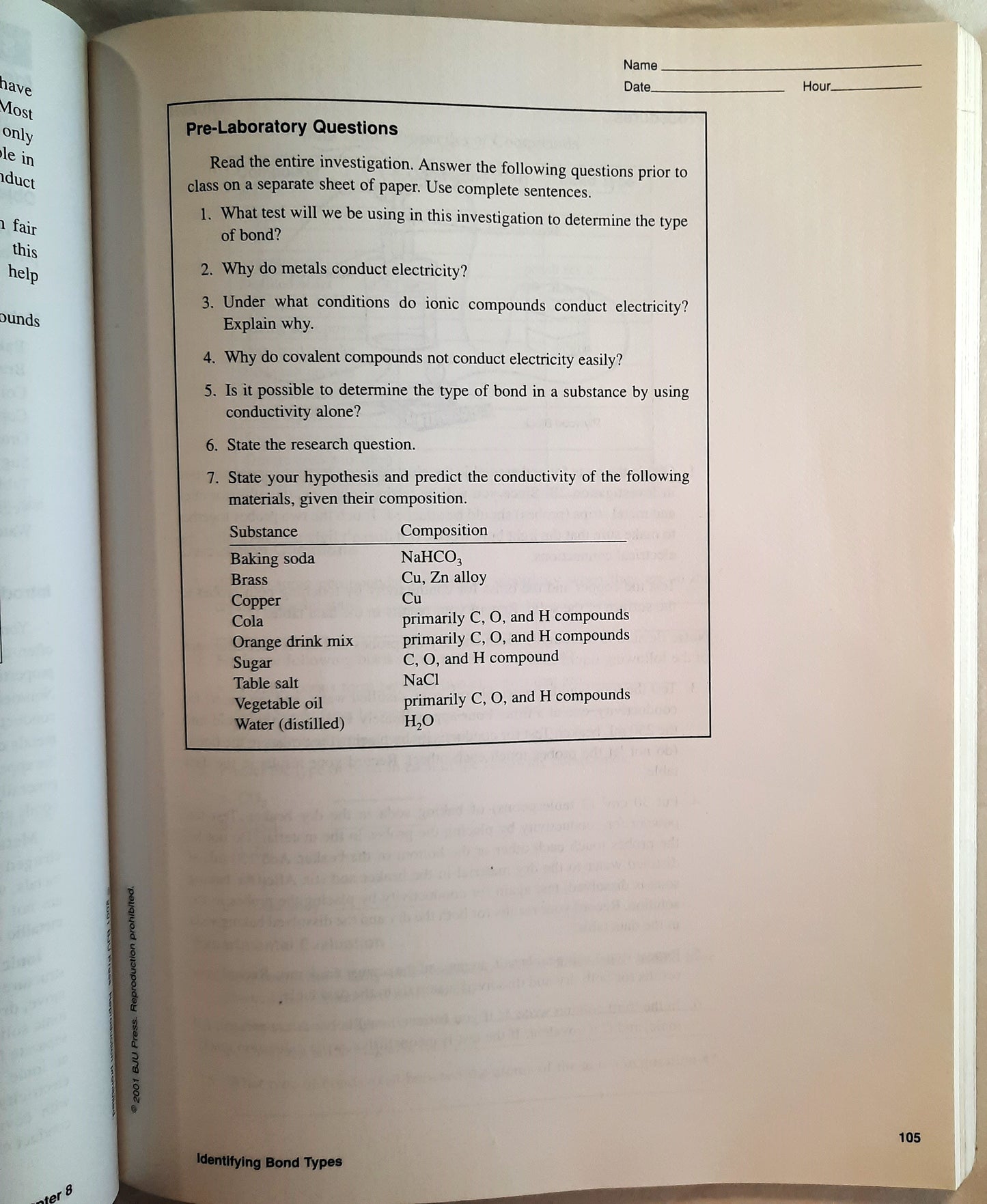 BJU Press The Physical World Laboratory Manual by Thomas Lamb; R. Terrance Egolf (Good, 2001, Pbk, 279 pages,