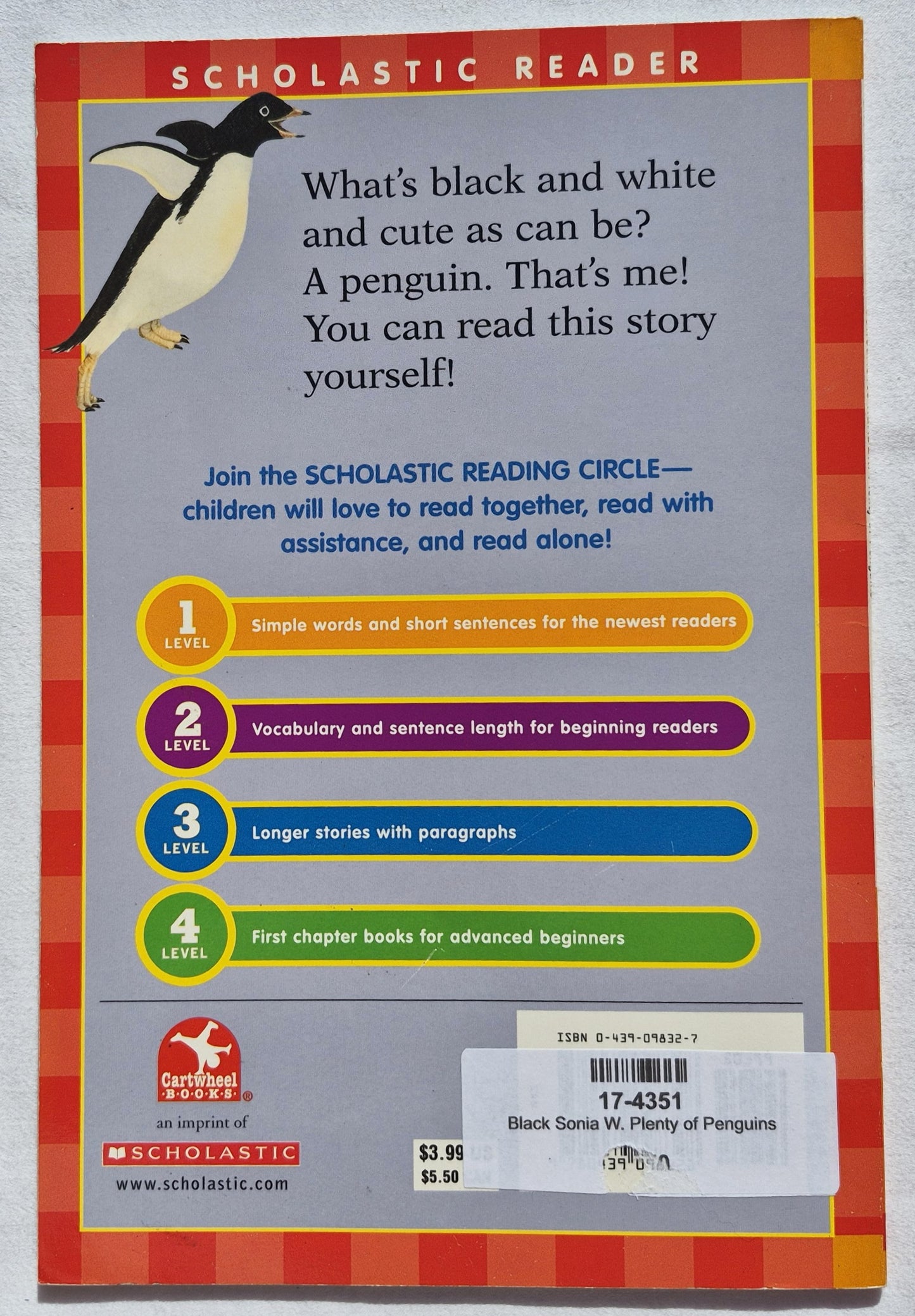 Plenty of Penguins von Sonia W. Black (Lesestufe 1, Sehr gut, 1999, Taschenbuch, 32 Seiten, Scholastic)