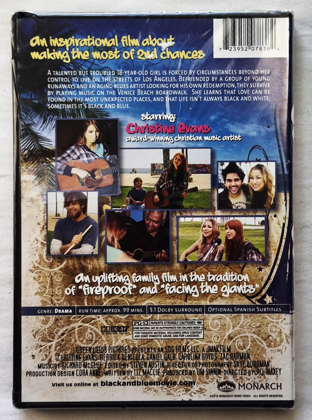Black & Blue Christian Movie DVD (New, 2010, Monarch Video, PG-13, Christine Evans)