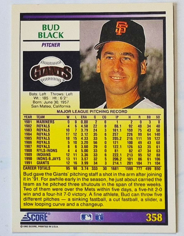 Scott Bailes California Angels Relief Pitcher 1992 Score #331 Baseballkarte (Exzellent)