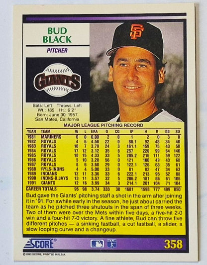 Scott Bailes California Angels Relief Pitcher 1992 Score #331 Baseballkarte (Exzellent)