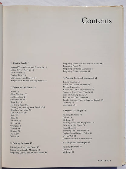 Complete Guide to Acrylic Painting by Wendon Blake (Very good, 1971, HC, 208 pages, Watson-Guptill Pub.)