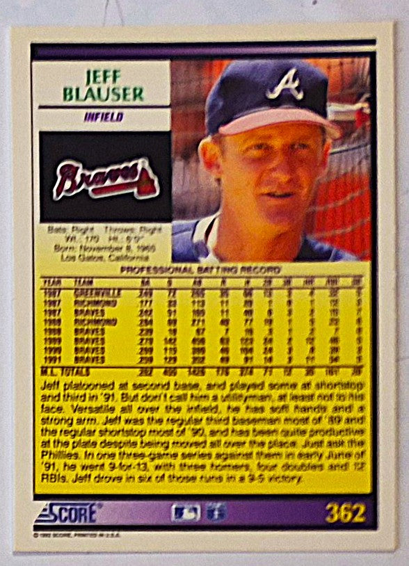 Scott Bailes California Angels Relief Pitcher 1992 Score #331 Baseballkarte (Exzellent)