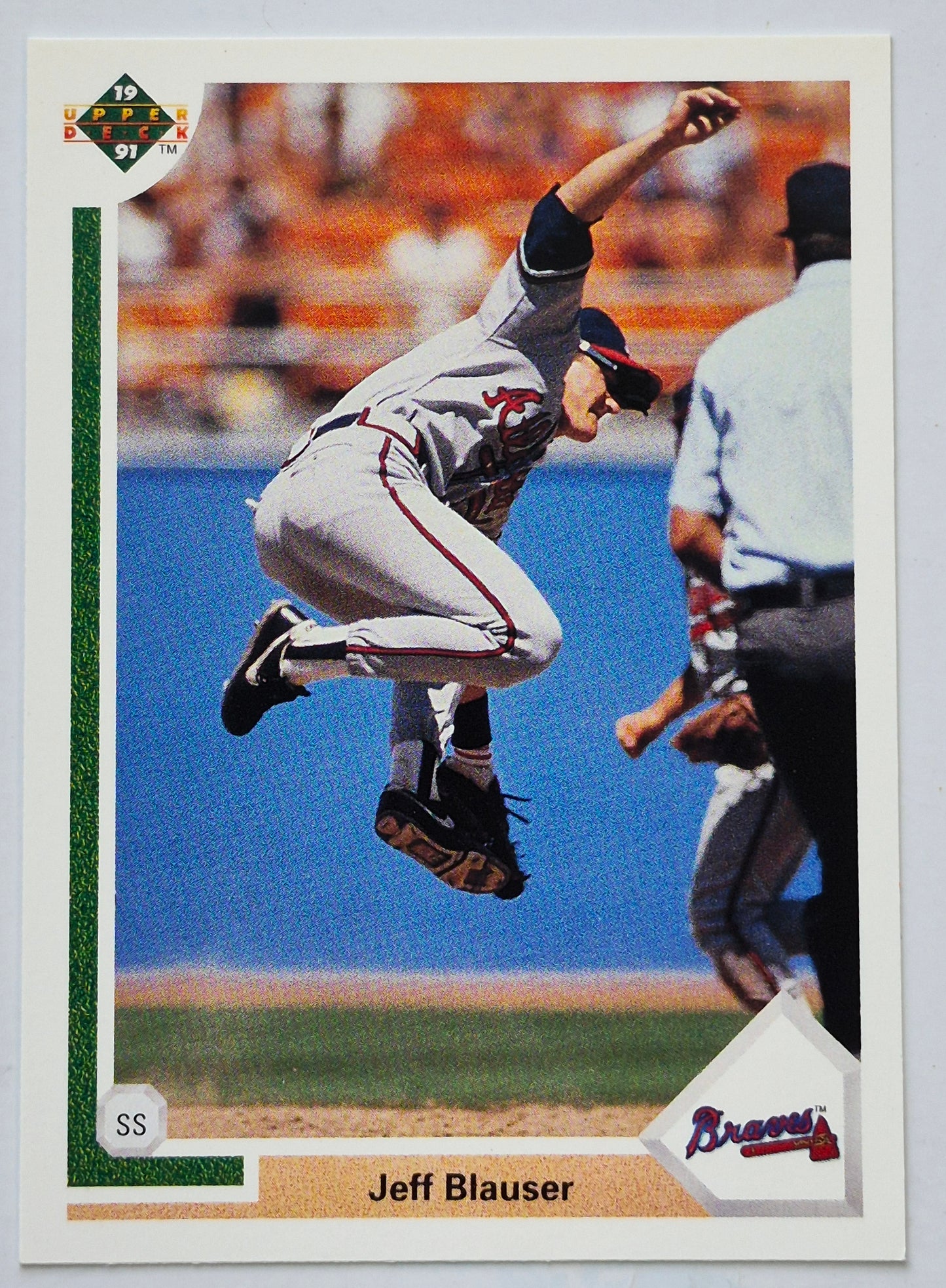 Score '92 Jeff Blauser Atlanta Braves Infield Baseballkarte #362 Fast Neuwertig
