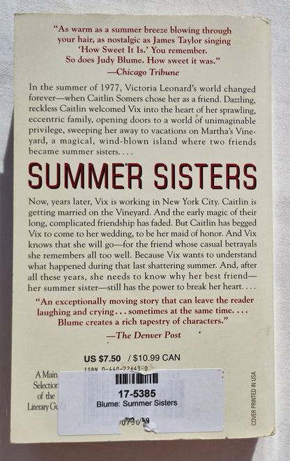 Summer Sisters von Judy Blume (Sehr gut, 1999, Taschenbuch, 399 Seiten, Dell Fiction)
