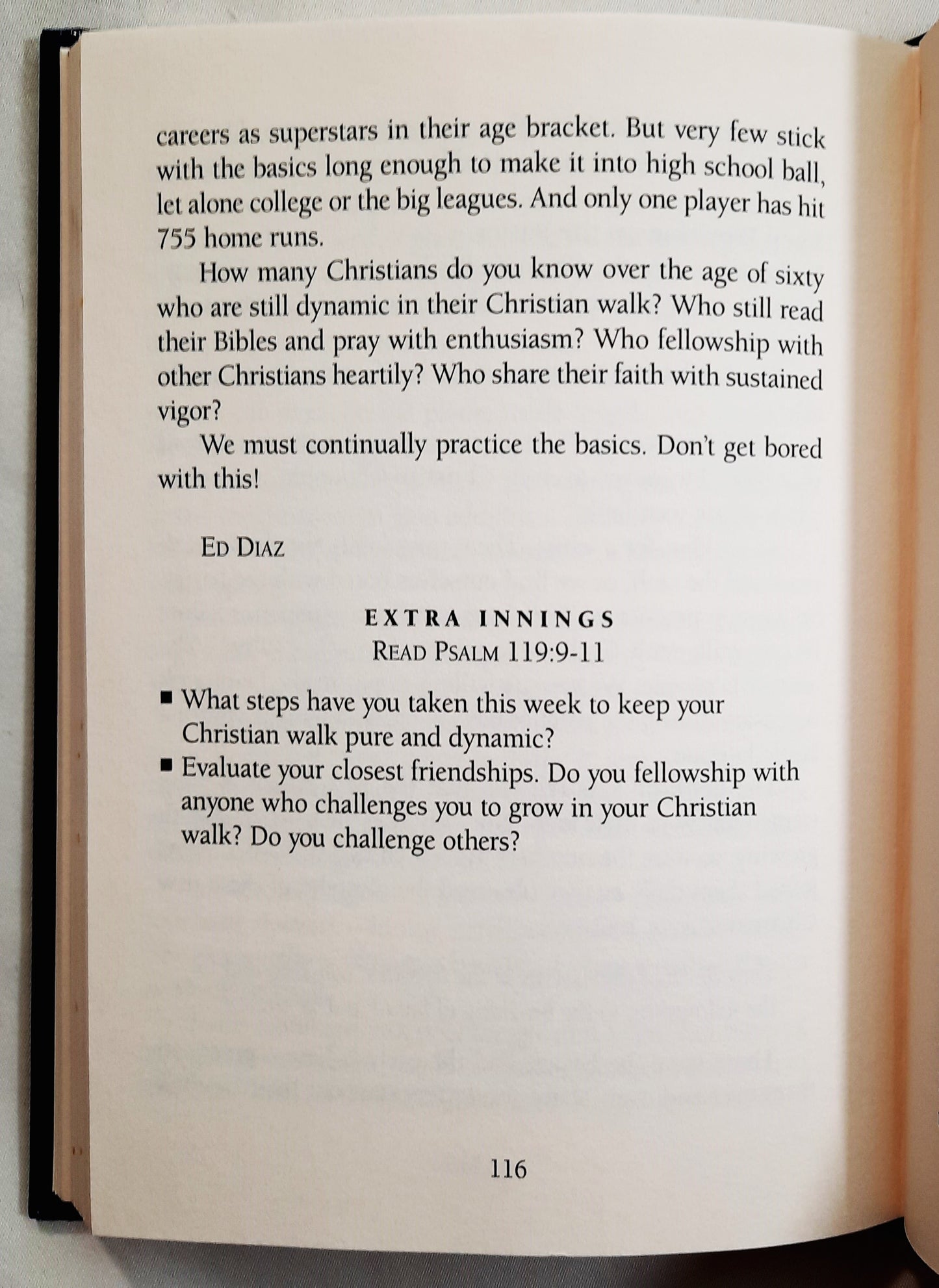 The Winning Run and Other Life Lessons from Baseball von Dan Bolin; Ed Diaz (Sehr gut, 1999, Gebundene Ausgabe, 126 Seiten, NavPress)