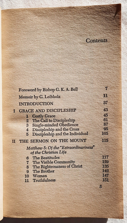 Nachfolge überarbeitet von Dietrich Bonhoeffer (Gut, 1963, TB, 352 Seiten, Collier Books, erste Taschenbuchausgabe)