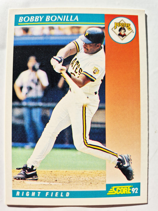 Score '92 Bobby Bonilla Pittsburgh Pirates Right Field Baseball Card #225 Near Mint