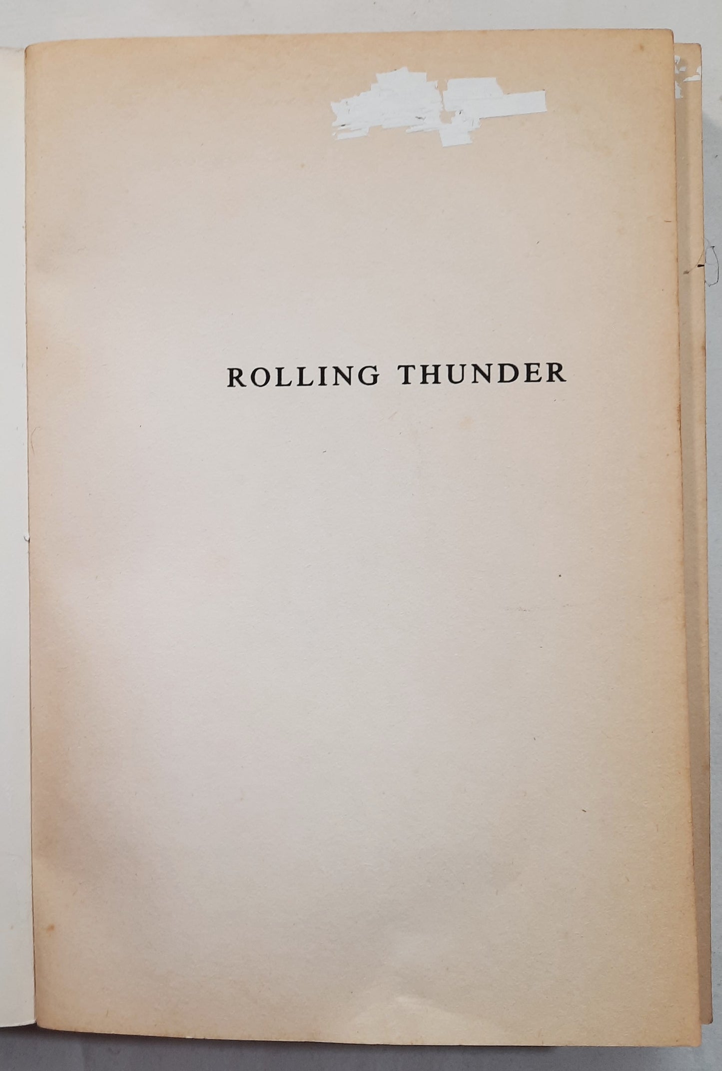 Rolling Thunder by Doug Boyd (Gut, 1974, Broschiert, 273 Seiten, Bantam Doubleday)