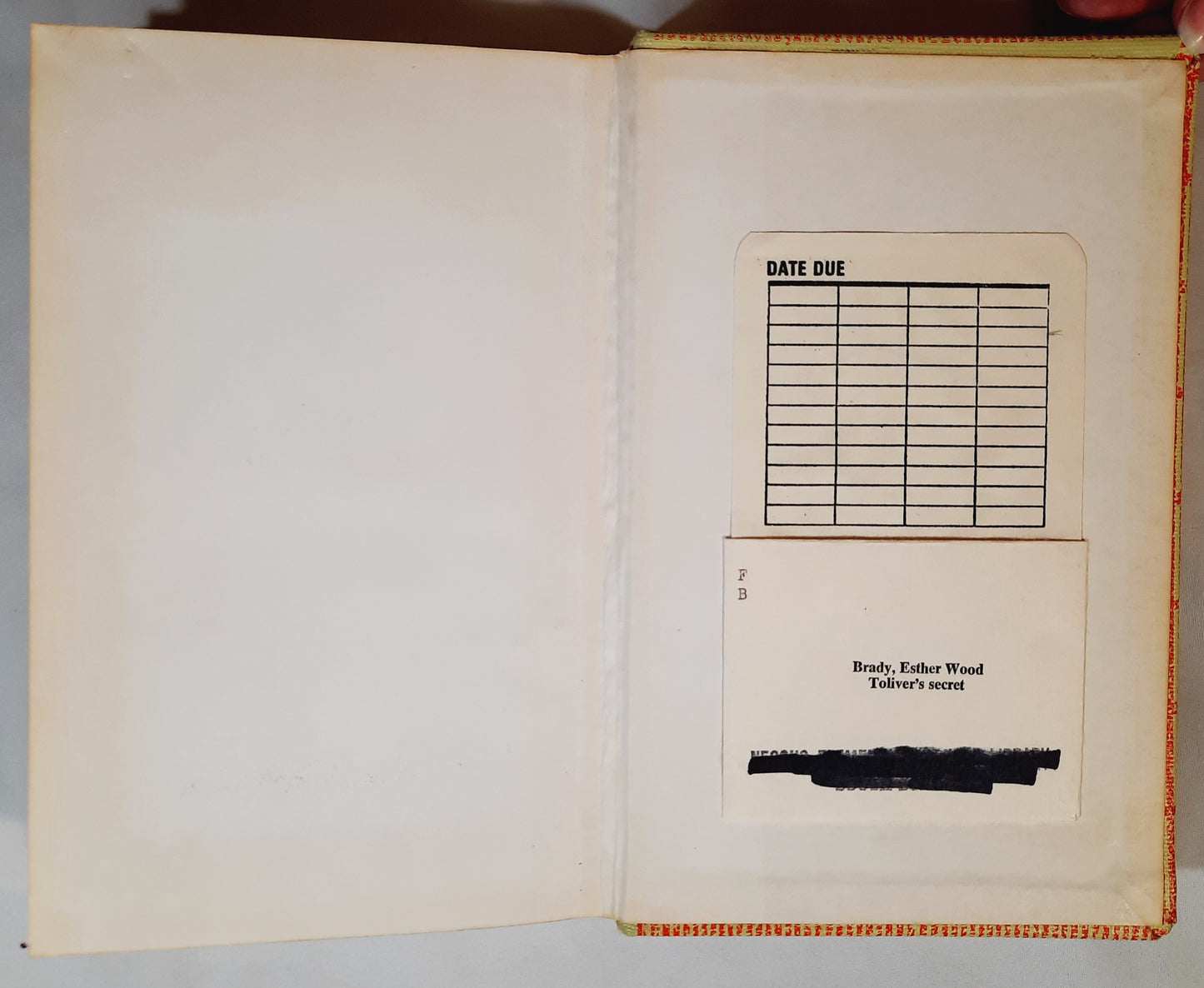 Tolivers Geheimnis von Esther Wood Brady (Gut, 1976, Gebunden, 166 Seiten, Crown Publishers)