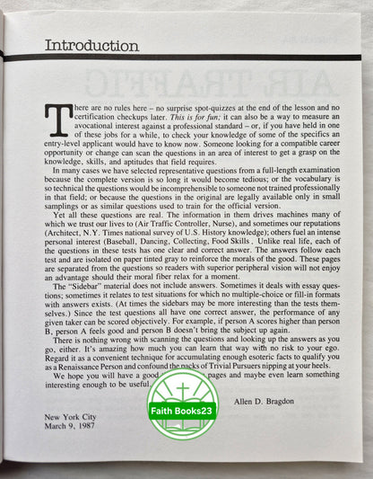 Can You Pass These Tests? The Toughest Tests You'll Never Have to Take, But Always Wanted to Try Herausgeber Allen D. Bragdon (Sehr gut, 1995, Pbk, 317 S., Barnes & Noble)