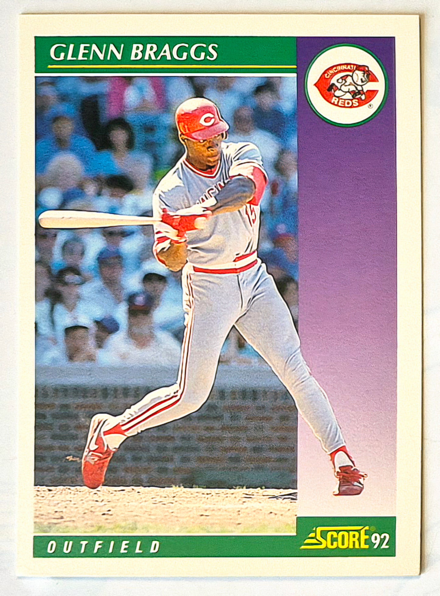 Braggs Glenn Cincinnati Reds Outfield #393 1992 Score Baseball Card