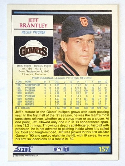 Scott Bailes California Angels Relief Pitcher 1992 Score #331 Baseballkarte (Exzellent)