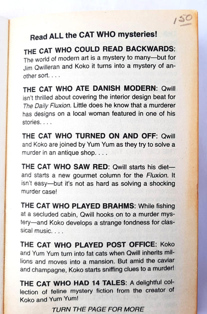 The Cat Who Smelled a Rat #23 by Lilian Jackson Braun (Good, 2002, Pbk, 304 pages, Penguin Publishing)