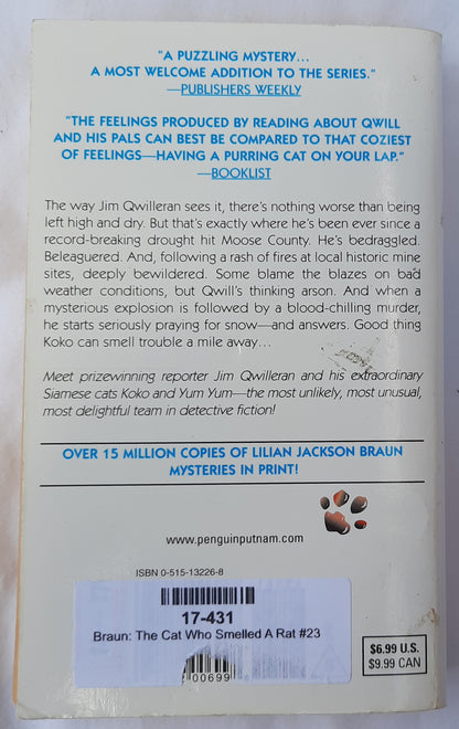 The Cat Who Smelled a Rat #23 by Lilian Jackson Braun (Good, 2002, Pbk, 304 pages, Penguin Publishing)