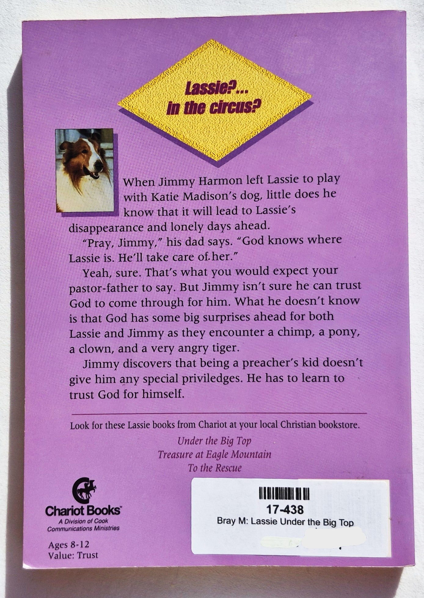 Lassie: Unter der Zirkuskuppel von Marian Bray (Gut, 1995, Taschenbuch, 137 Seiten, Chariot Books)