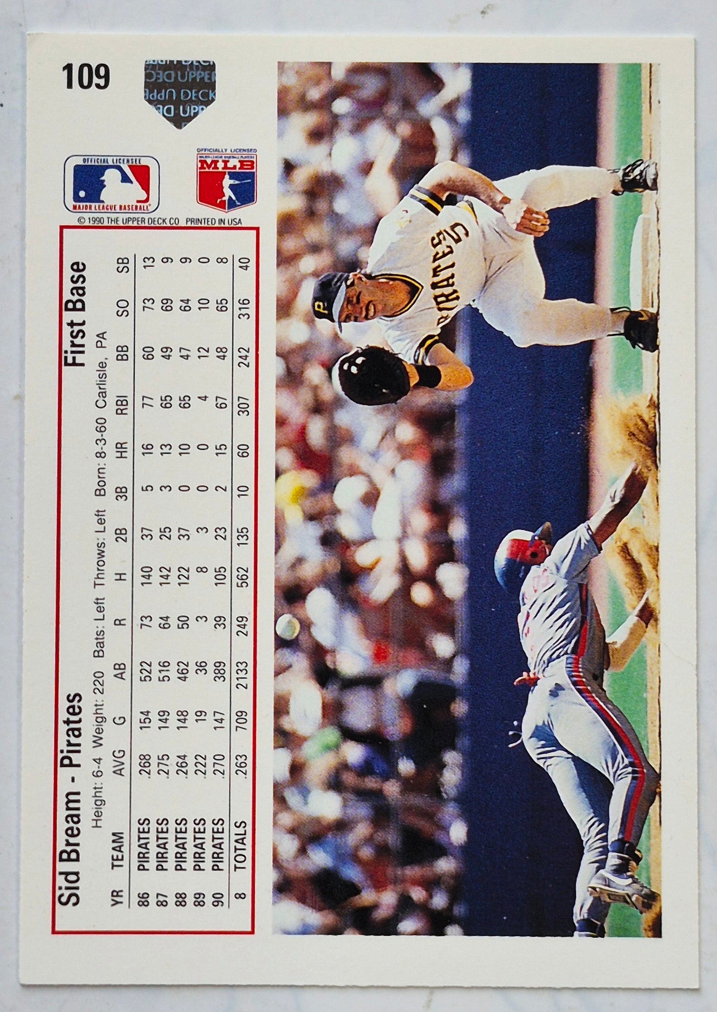 Jay Bell Pittsburgh Pirates Shortstop 1991 Upper Deck #183 Baseballkarte (Exzellent)
