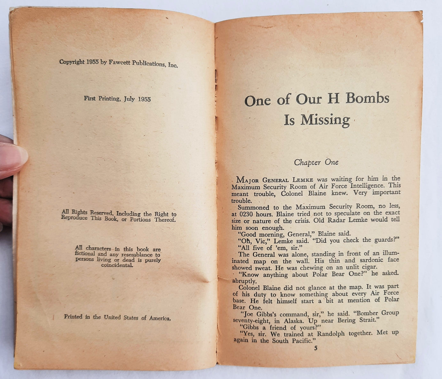 One of Our H Bombs is Missing von Frederick Hazlitt Brennan (Erstausgabe, Akzeptabel, 1955, Taschenbuch, 132 Seiten, Gold Medal Books)