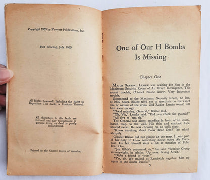 One of Our H Bombs is Missing von Frederick Hazlitt Brennan (Erstausgabe, Akzeptabel, 1955, Taschenbuch, 132 Seiten, Gold Medal Books)