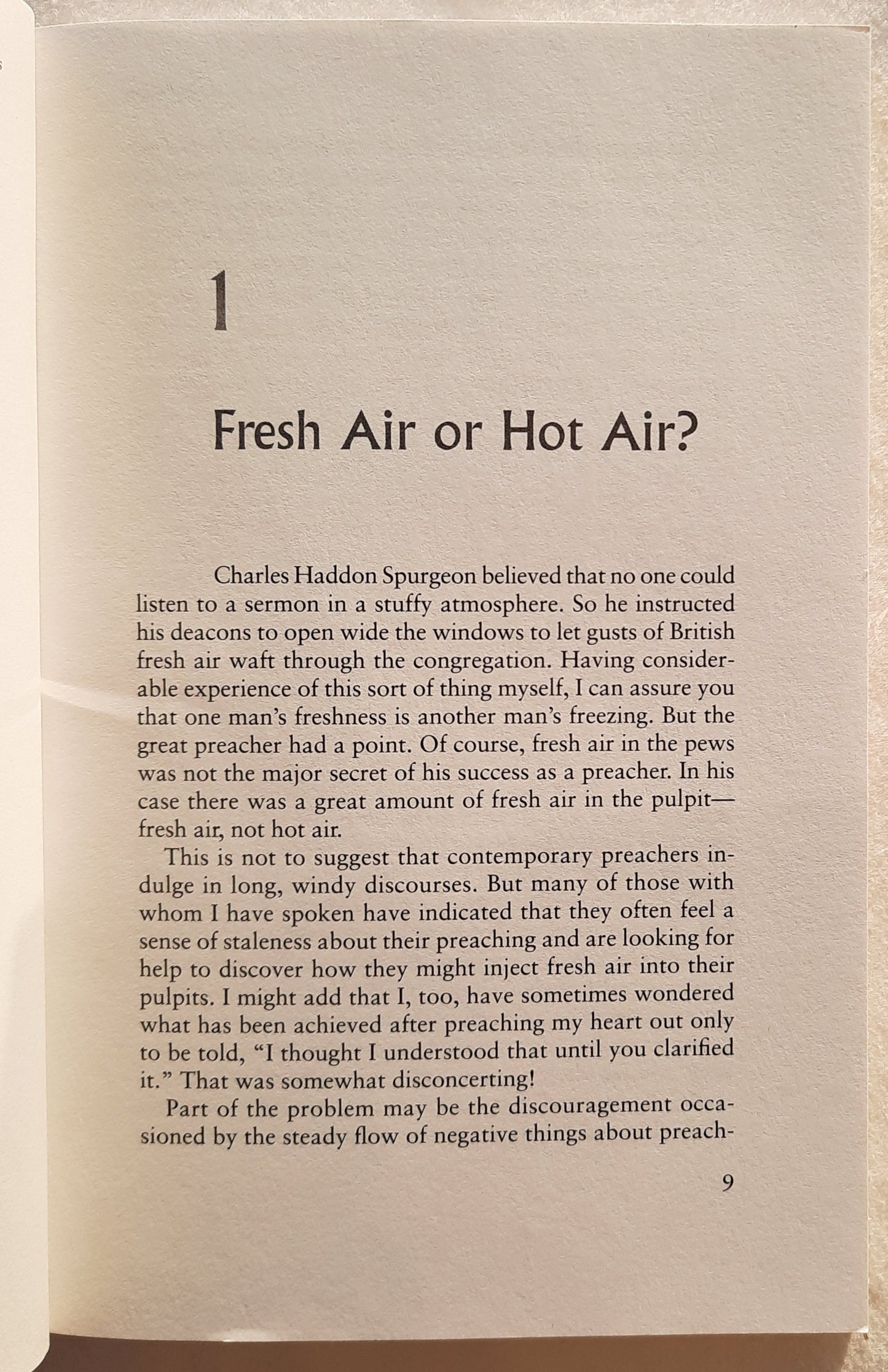 Fresh Air in the Pulpit: Challenges and Encouragement from a Seasoned Preacher by D. Stuart Briscoe (Very good, 1994, Pbk, 189 pages, Baker Book House)