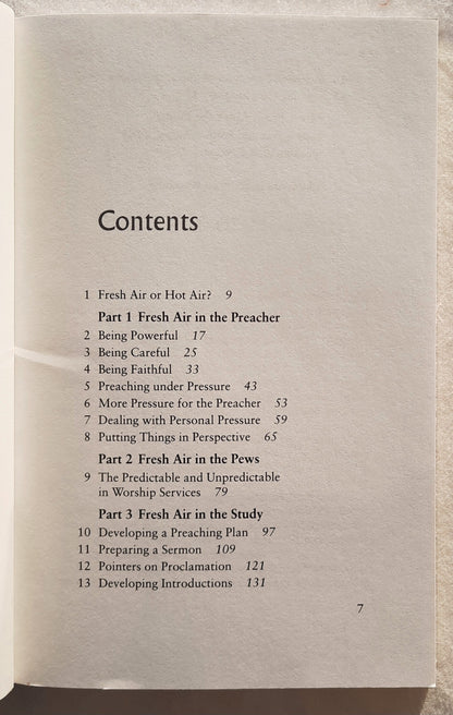 Frischer Wind auf der Kanzel: Herausforderungen und Ermutigungen von einem erfahrenen Prediger von D. Stuart Briscoe (Sehr gut, 1994, Pbk, 189 Seiten, Baker Book House)
