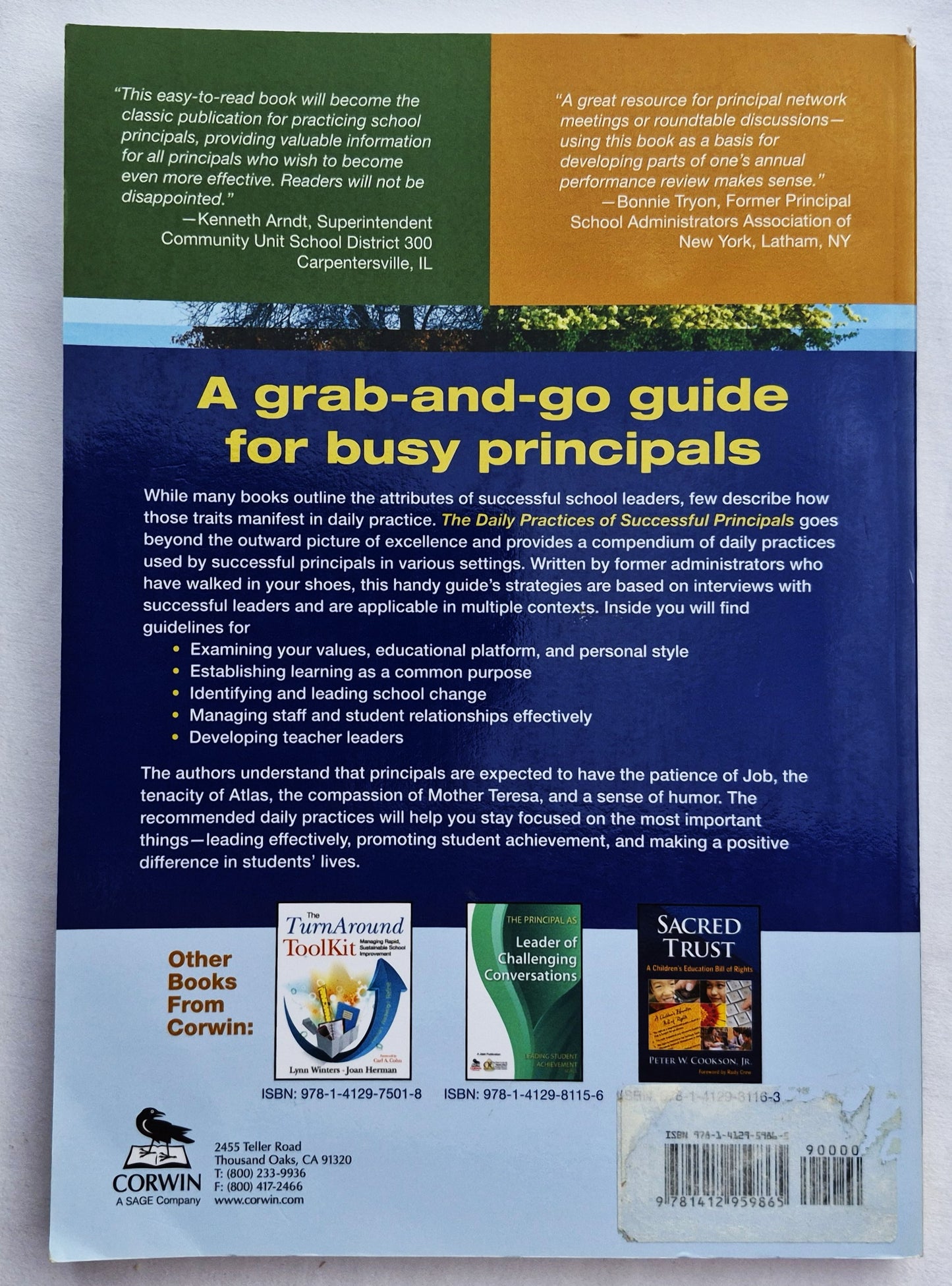 The Daily Practices of Successful Principals von Barbara Brock (Sehr gut, 2011, Pbk, 192 Seiten, Corwin)