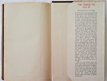 The World We Live In von Louis Bromfield (Sehr gut, 1944, Gebunden, 339 Seiten, Blakiston Co.)