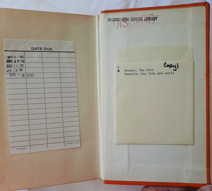 Howells: His Life and World von Van Wyck Brooks (Gut, 1959, HC, 296 Seiten, E.P. Dutton & Co.)