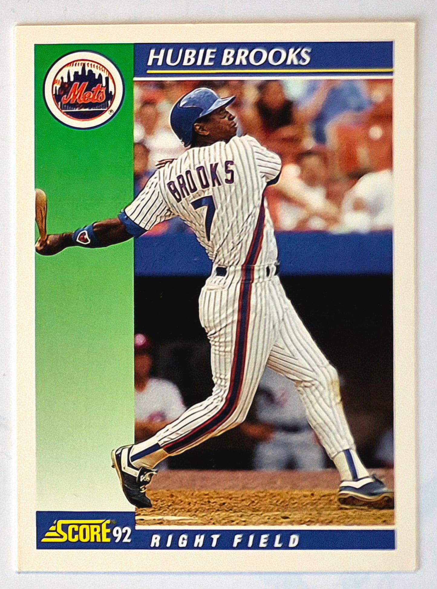 Brooks Hubie New York Mets Right Field #107 1992 Score Baseball Card