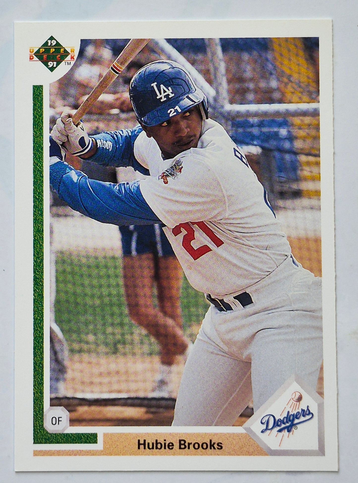 Brooks Hubie Los Angeles Dodgers Outfield #217 Upper Deck 1991 Baseball Card