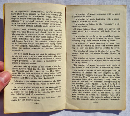 Absolut mathematische Beweise für die göttliche Inspiration der Bibel von Keith L. Brooks (Gut, 1970, PBK, 15 S., Ebenezer Press)