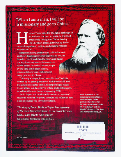 James Hudson Taylor: Called by God Into the Heart of the Dragon by Ruth Broomhall (New, 2018, Pbk, 176 pages, CWR)