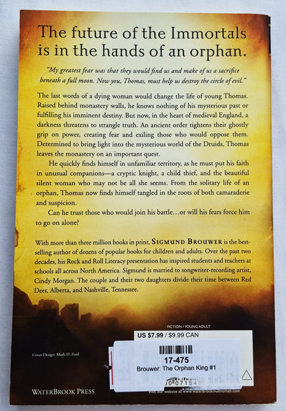 Der Waisen-König #1 Sigmund Brouwer (Merlins Unsterbliche, Neu, 2012, TB, 224 Seiten, WaterBrook Press)