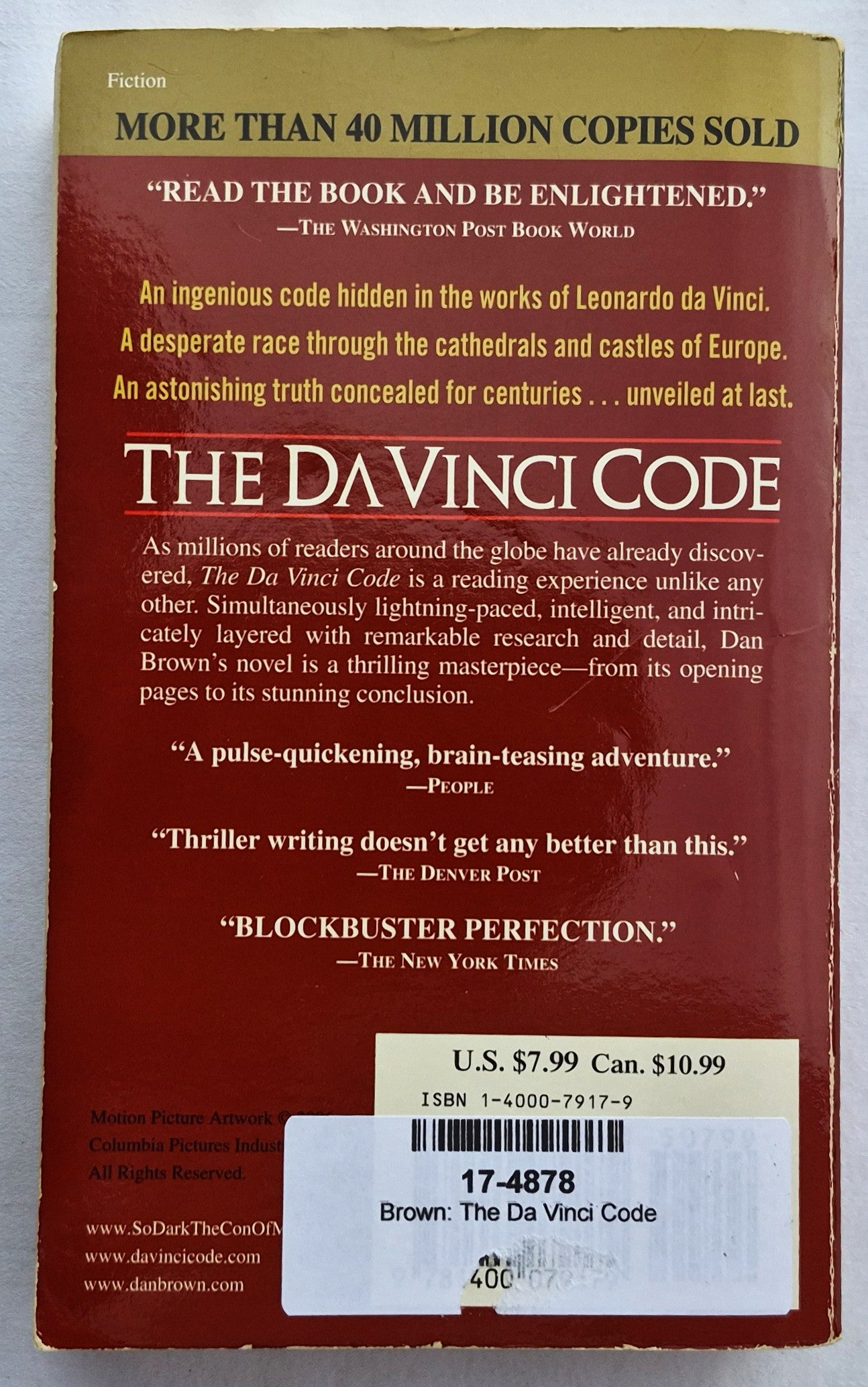 Sakrileg von Dan Brown (Robert Langdon #2, Sehr gut, 2003, Pbk, 489 Seiten, Anchor Pub)