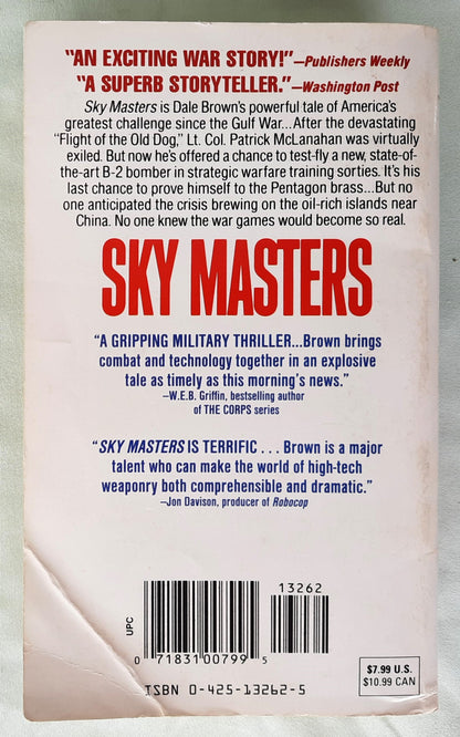 Sky Masters by Dale Brown (Good, 1992, Pbk, 465 pages, Berkley Books)
