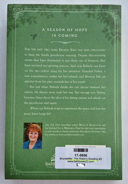 The Robin's Greeting von Wanda E. Brunstetter (Amish Greenhouse Mystery #3, Neu, 2021, Pbk, 318 Seiten, Barbour)