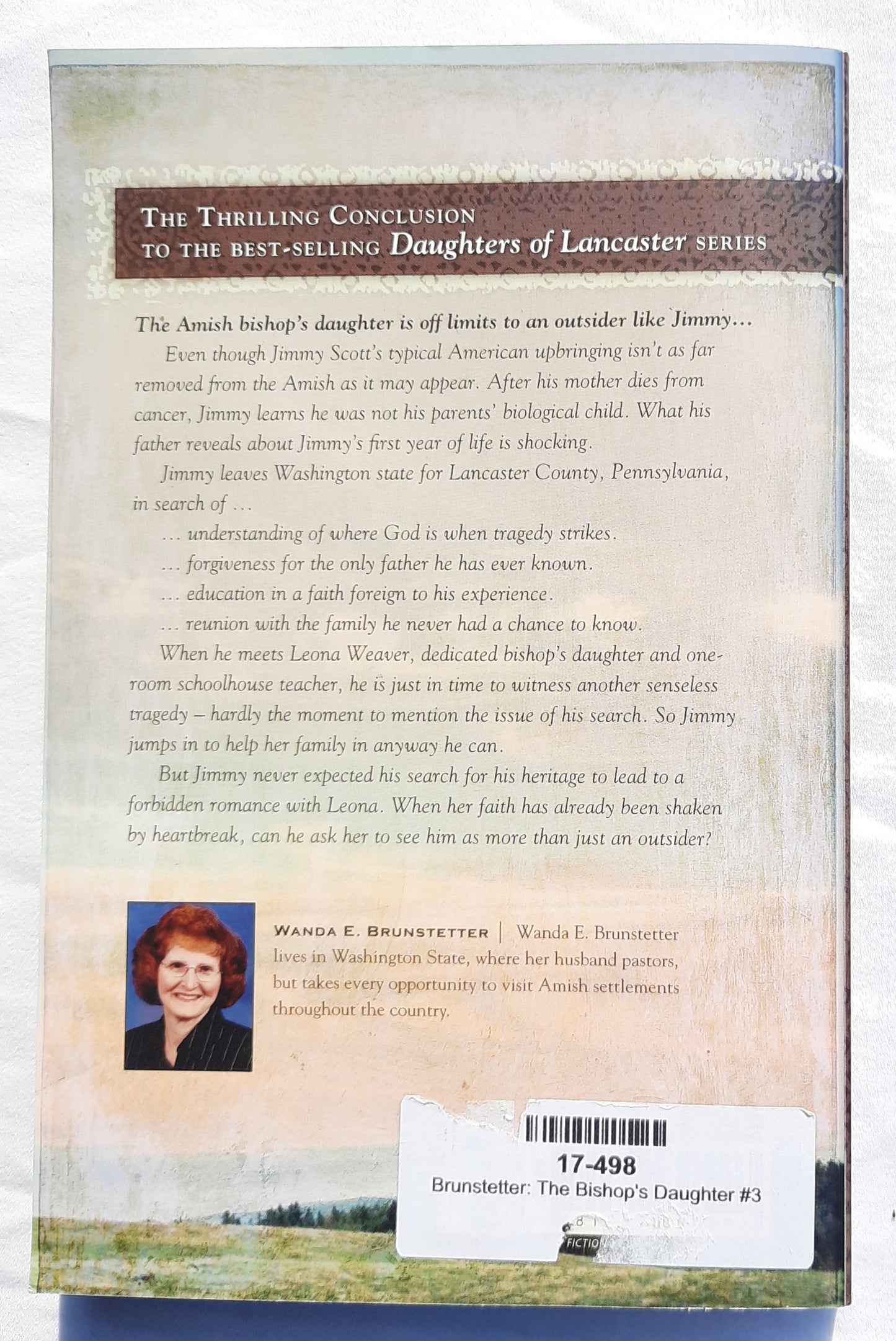 The Bishop's Daughter by Wanda E. Brunstetter (Daughters of Lancaster County #3, New, 2006, Pbk, 288 pages, Barbour Pub)