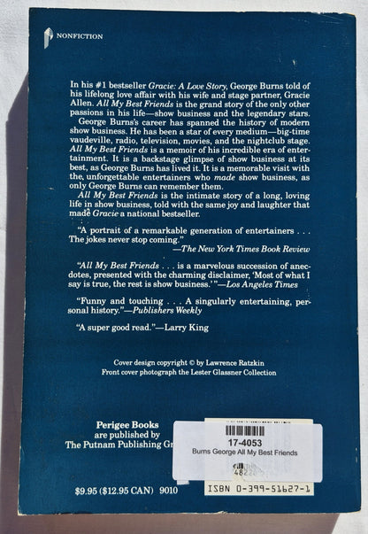 All My Best Friends von George Burns; David Fisher (Sehr gut, 1989, Taschenbuch, 320 Seiten, Perigee Books)