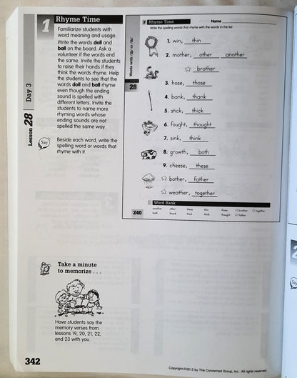 A Reason For Spelling Level B Teacher Guide by Rebecca Burton; Eva Hill et al (New, 2012, PBK, 398 pages, The Concerned Group)