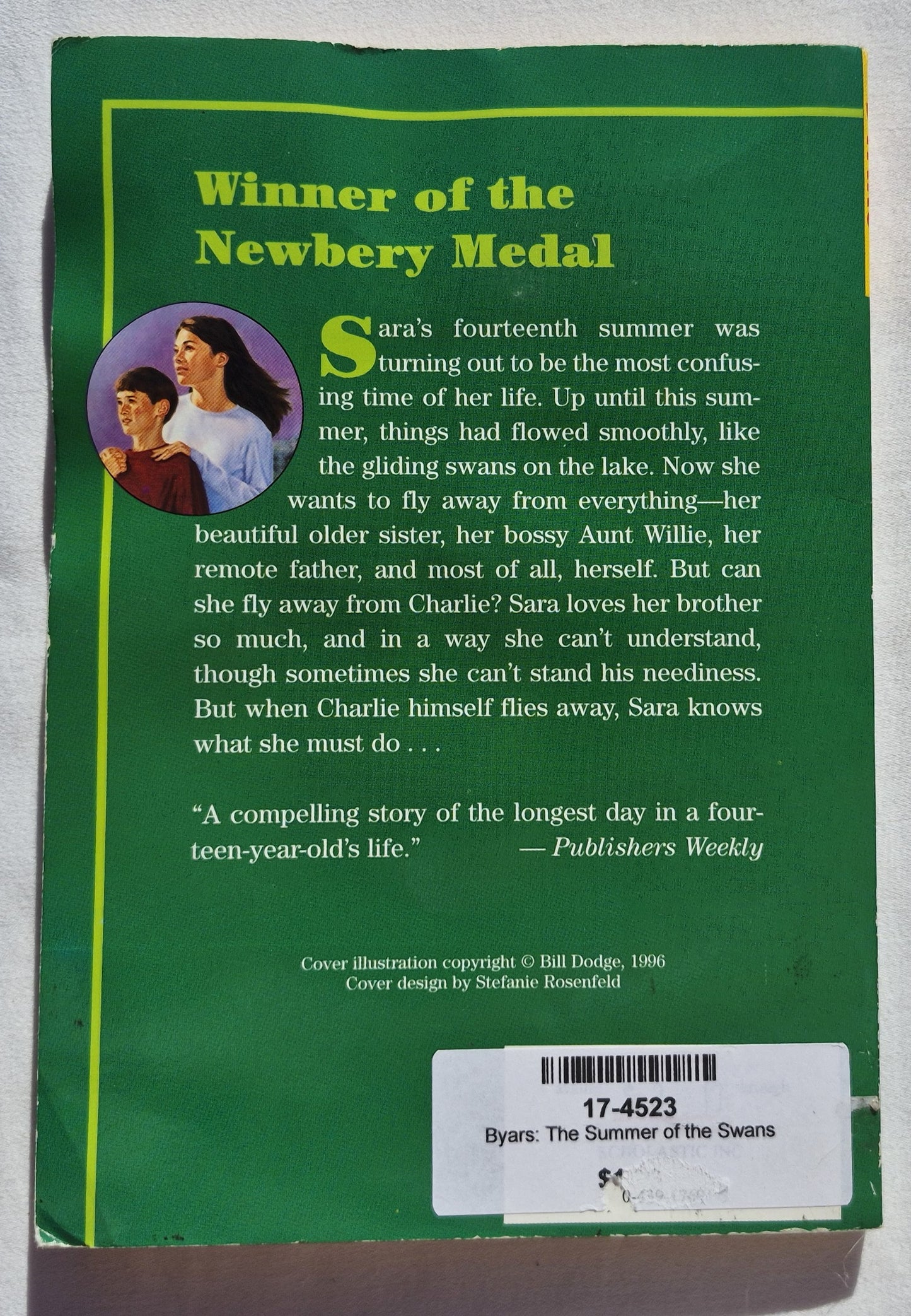 Der Sommer der Schwäne von Betsy Byars (Gut, 2000, TB, 129 Seiten, Scholastic)