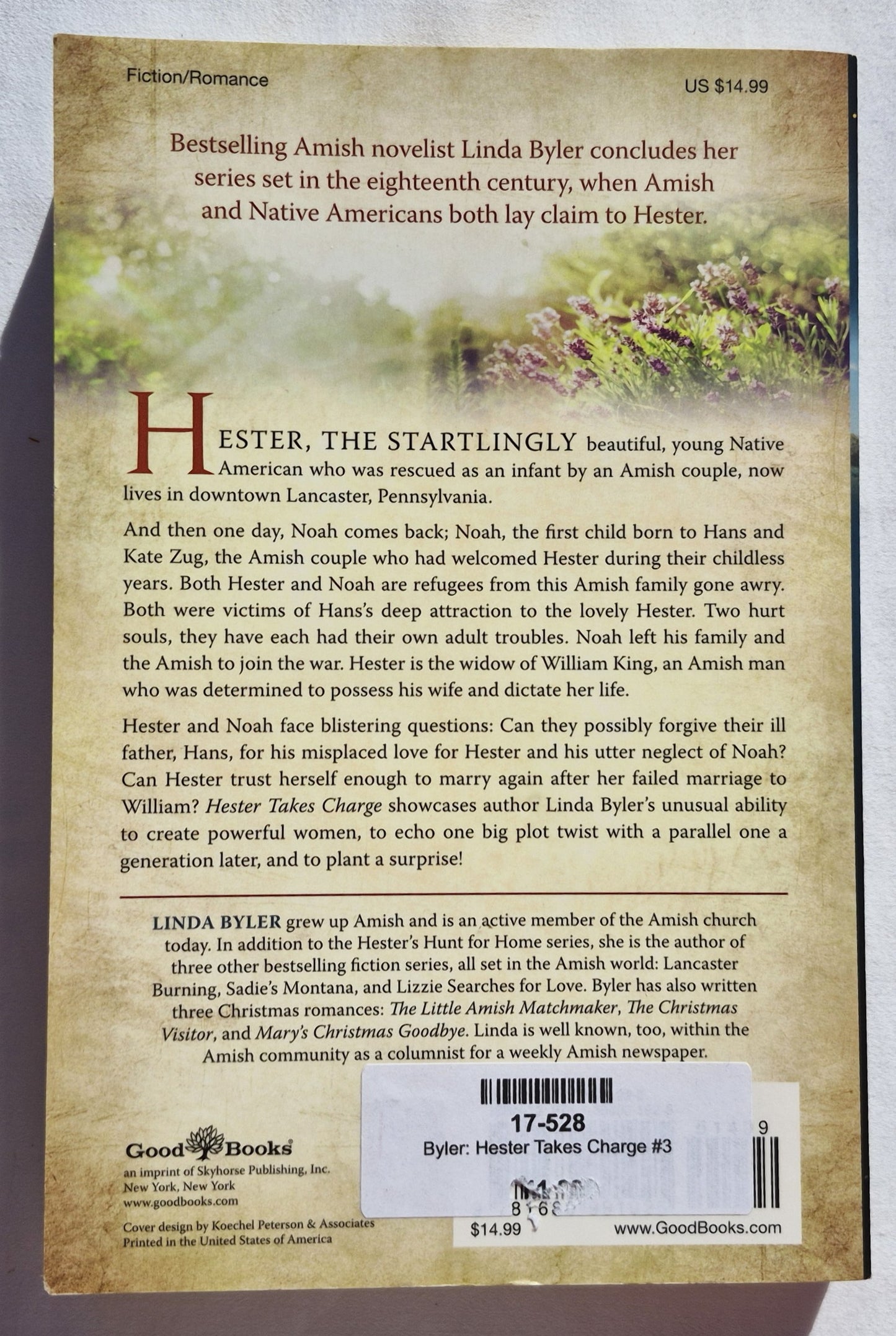 Hester toma las riendas #3 por Linda Byler (Hester busca su hogar, Nuevo, 2016, Rústica, 400 páginas, Good Books)