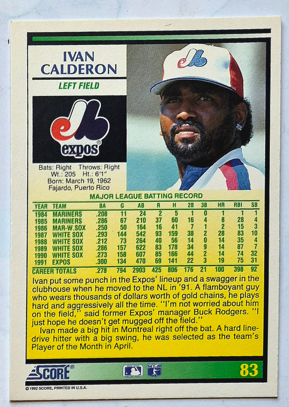 Scott Bailes California Angels Relief Pitcher 1992 Score #331 Baseballkarte (Exzellent)